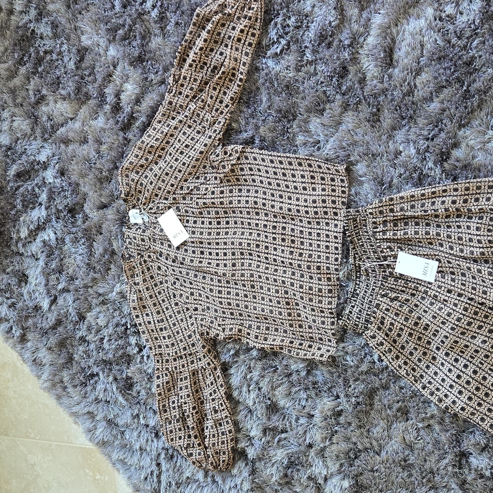 **SET** MISA Los Angeles FREDA PANT and MISA VICTOIRE TOP Lattice Tile